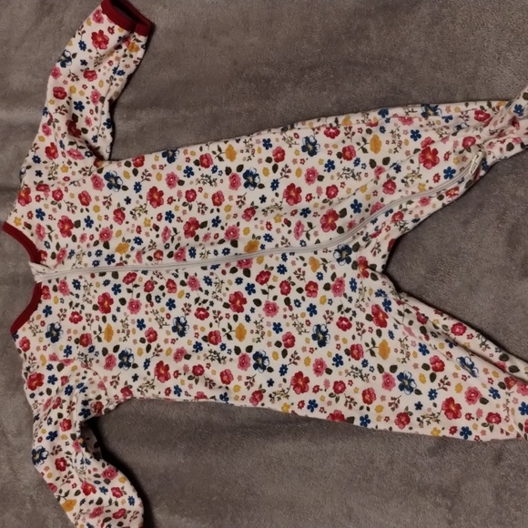 Floral baby footed sleepers set - Picture 2 of 7